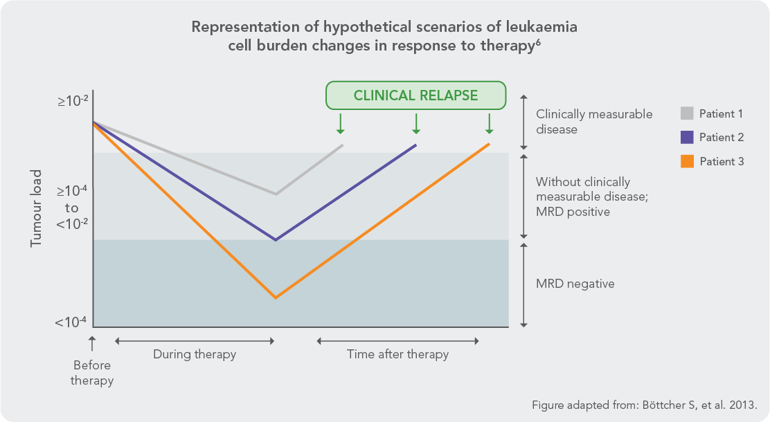 CLL cell burden can change with response to therapy