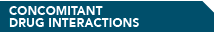 CONCCOMITANT DRUG INTERATIONS