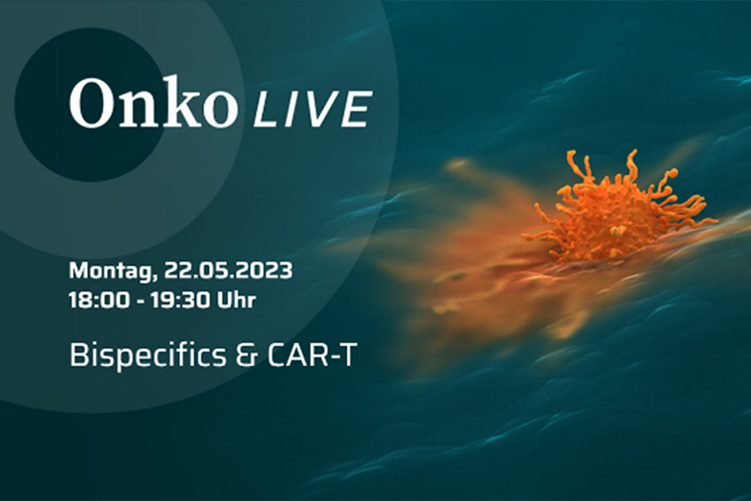Titelbild der Onko Live Veranstaltung zu Bispecifics & CAR-T