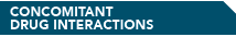 CONCCOMITANT DRUG INTERATIONS